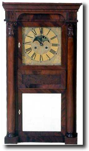 PHILLIPS SMITH NYS EMPIRE SHELF CLOCK (Marcellus, NY c. 1840) — Antique Clocks Price Guide