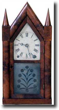 BREWSTER & INGRAHAM STEEPLE BEEHIVE SHELF CLOCK (Bristol, CT c. 1840) — Antique Clocks Price Guide