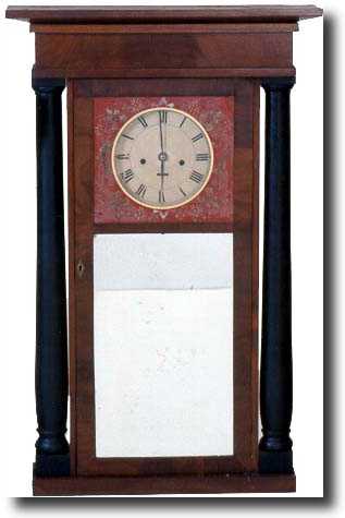JAMES COLLINS MIRROR CLOCK (NH c. 1830) — Antique Clocks Price Guide