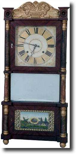 C. & L.C. IVES TRIPLE DECKER SHELF CLOCK (Bristol, CT c. 1840) — Antique Clocks Price Guide
