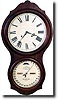 ITHACA DOUBLE DIAL WALL CALENDAR CLOCK (Ithaca, NY c. 1870)