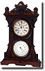 WELCH, SPRING & CO. DOUBLE DIAL CALENDAR CLOCK (Forestville, CT c. 1870