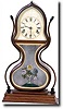 RARE J.C. BROWN ACORN SHELF CLOCK WITH SIDEARMS (Bristol, CT c. 1840s)