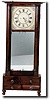 VERY RARE, MONUMENTAL ABNER JONES SHELF CLOCK (E. Bloomfield, NY c. 1825-1830)