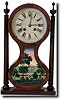 EXTREMELY RARE JOSEPH IVES HOURGLASS SHELF CLOCK (Farmington, CT c. 1840)