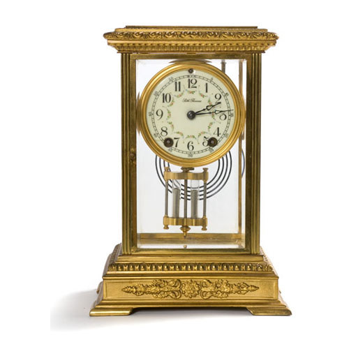 Seth Thomas Empire No. 18 Brass Crystal Regulator Clock, — Antique Clocks Price Guide