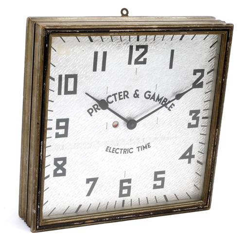 Rare Procter and Gamble Electric Time Wall Clock with Foil Dial, — Antique Clocks Price Guide