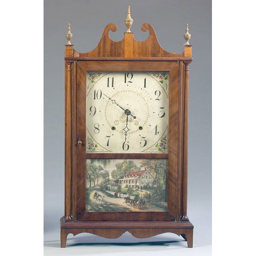 Pillar & Scroll Clock, — Antique Clocks Price Guide