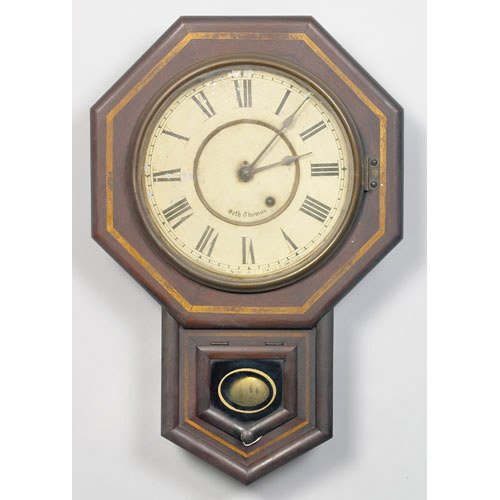 Seth Thomas 10-Inch Drop Octagonal Gilt Regulator Clock, — Antique Clocks Price Guide
