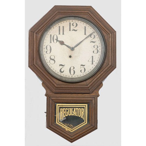 Ingraham Lustre Drop Regulator Wall Clock, — Antique Clocks Price Guide