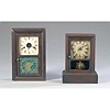 Two Miniature Ogee Shelf Clocks,