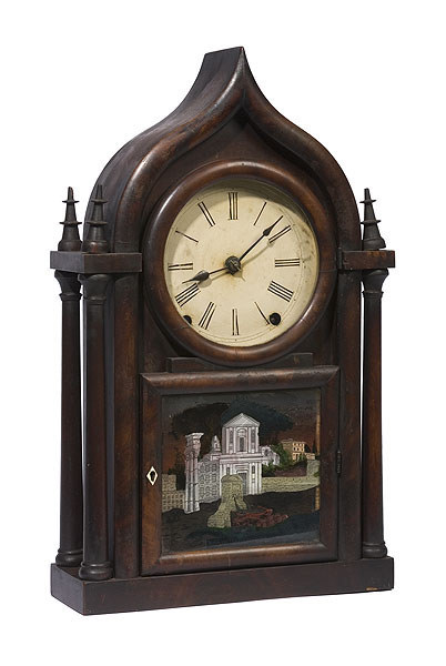 Terry & Andrew Four Columned Gothic Beehive Clock, — Antique Clocks Price Guide