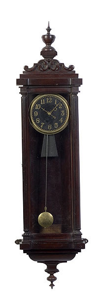 Fine Terry Clock Co. Vienna Regulator Style Wall Clock, — Antique Clocks Price Guide