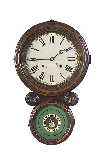 Ingraham & Co. Mahogany Drop Regulator Wall Clock, — Antique Clocks Price Guide
