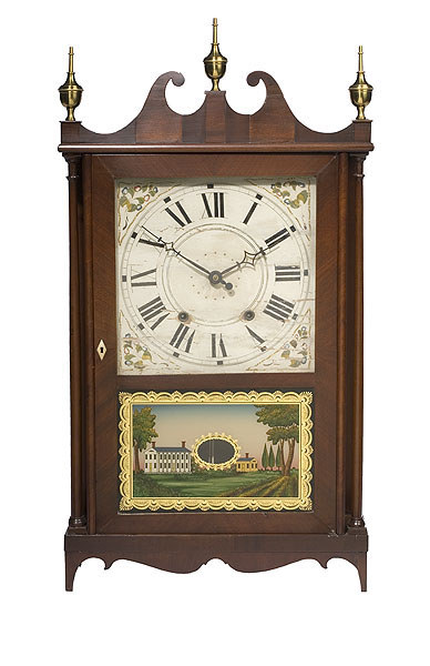 Eli Terry Jr. Wooden Works Pillar & Scroll Clock, — Antique Clocks Price Guide