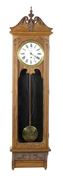 Gilbert No. 20 Oak Regulator Clock, — Antique Clocks Price Guide