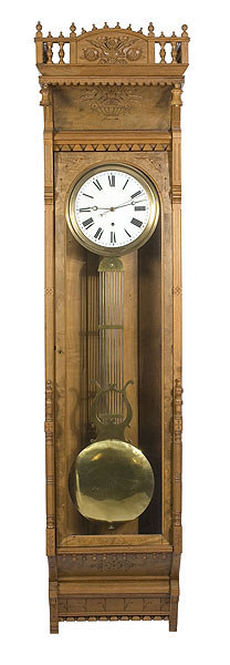 Krober No. 28 Walnut Jeweler's Regulator Clock, — Antique Clocks Price Guide