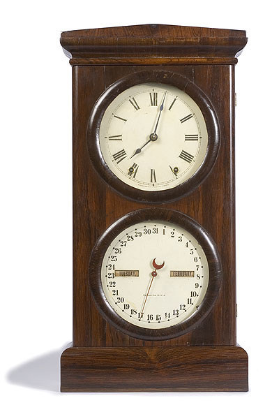 Seth Thomas Parlor No. 3 Double Dial Calendar Shelf Clock, — Antique Clocks Price Guide