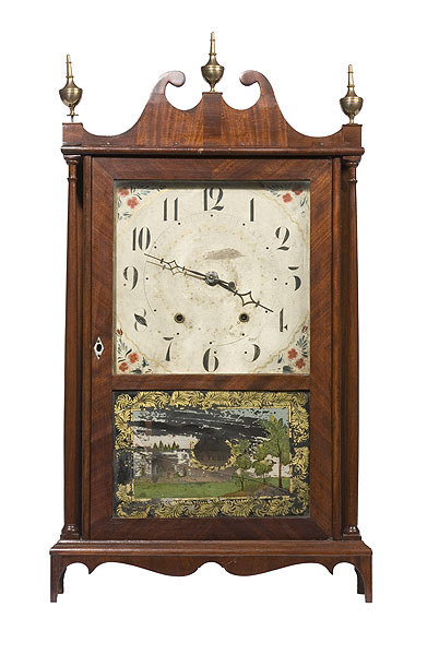 Seth Thomas Wooden Works Pillar & Scroll Clock, — Antique Clocks Price Guide
