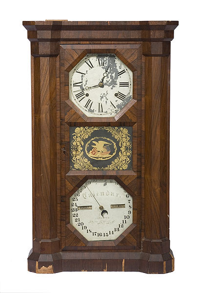 Early Seth Thomas Double Dial Parlor Calendar Clock, — Antique Clocks Price Guide