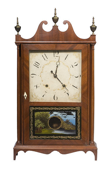 E. Terry & Sons Wooden Works Pillar & Scroll Clock, — Antique Clocks Price Guide