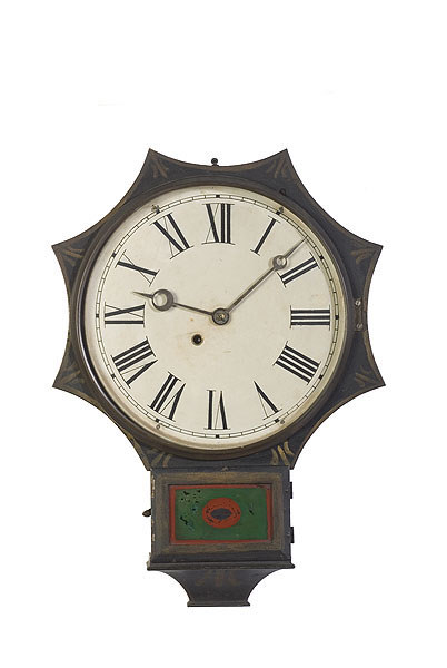Rare Eli Terry Iron Case Drop Regulator Clock, — Antique Clocks Price Guide