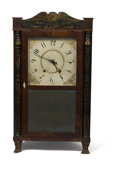 E. Terry & Sons Wooden Works Half Column Shelf Clock, — Antique Clocks Price Guide
