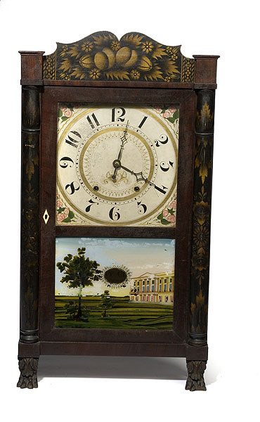 Seth Thomas Wooden Works Half Column Shelf Clock, — Antique Clocks Price Guide