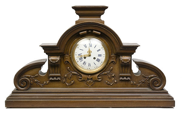 Large Carved French Shelf Clock, — Antique Clocks Price Guide