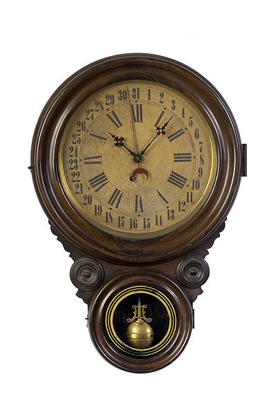 Ingraham Meridian Calendar Wall Clock, — Antique Clocks Price Guide