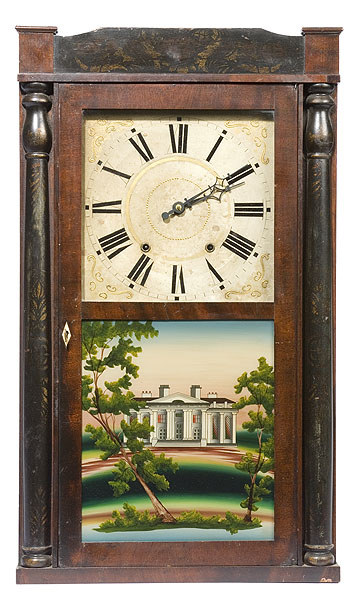 Eli Terry Jr. Half-Column Wooden Works Shelf Clock, — Antique Clocks Price Guide