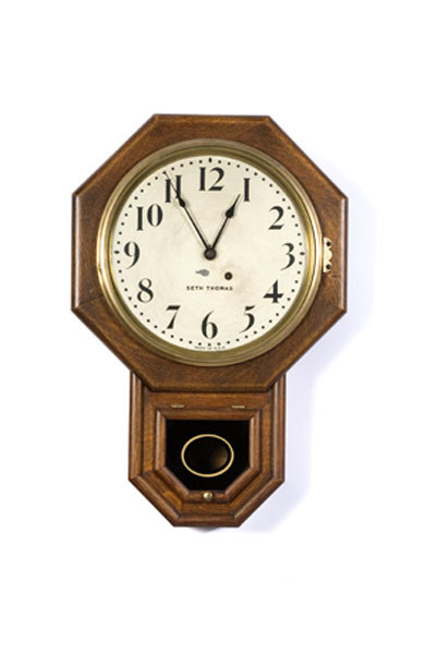Seth Thomas Oak Drop Regulator Clock, — Antique Clocks Price Guide