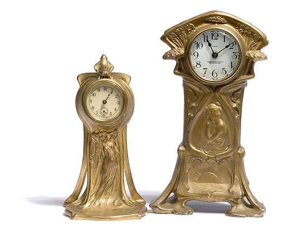 Two Figural Novelty Clocks, — Antique Clocks Price Guide