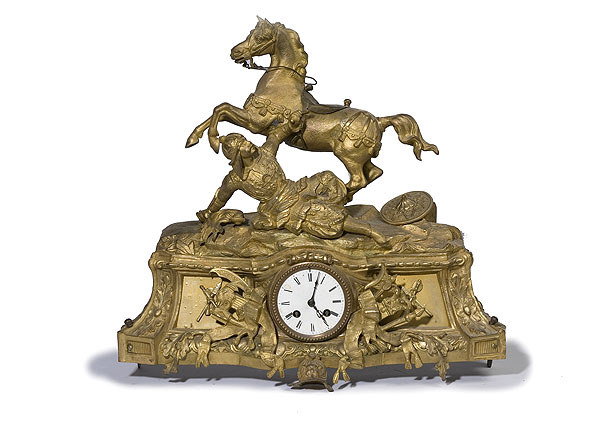 Uncatalogued Lot: French Gilt Mantel Clock, — Antique Clocks Price Guide
