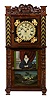 Asa Munger & Co. Beautifully Carved & Stenciled Triple Decker Clock,