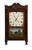 Seth Thomas Wooden Works Carved & Stenciled Half Column Clock,