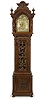 Tobey Flemish Hall Clock with Tiffany & Co. Dial with silvered brass dial marked Tiffany & Co.,