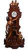 Highly Carved Chinese Figural Tall Case Clock,