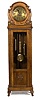 German Tall Clock in Carved Oak Case,