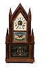 Birge & Fuller Wagon Spring Double Steeple Shelf Clock,