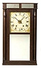 Scarce Henry Terry & Co. Mirrored Mahogany Half Column Clock with Alarm,