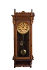 Terry Clock Co. Walnut Regulator Wall Clock,