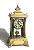 Ansonia China Crystal Regulator No. 6 Clock with Ivory Finials,