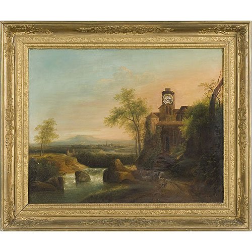 French Musical Picture Frame Clock with Silk Thread Pendulum, — Antique Clocks Price Guide