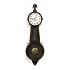 Ansonia No. 3 Banjo Clock with Rare "Chipped" Crystal Tablets,
