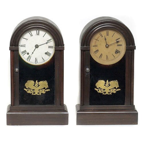 Pair of Dome Shelf Clocks, — Antique Clocks Price Guide