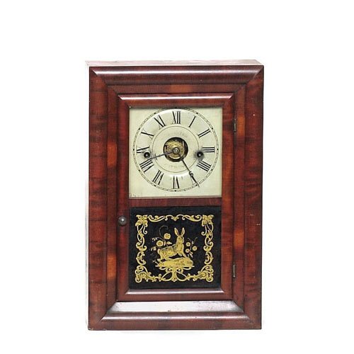 Seth Thomas Thomaston Ct. Miniature Beveled Panel Alarm Shelf Clock, — Antique Clocks Price Guide