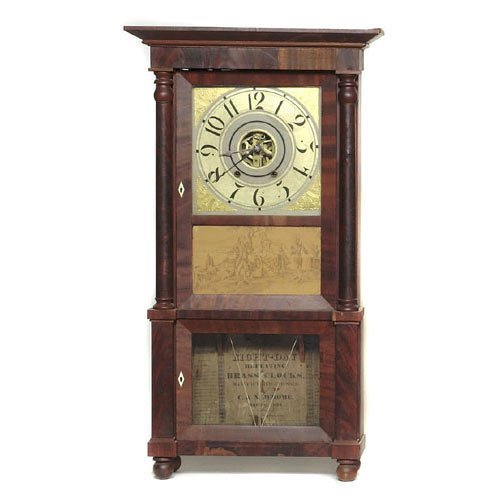 C. & N. Jerome Bristol Ct. Triple-Decker Clock, — Antique Clocks Price Guide