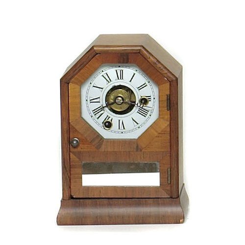 Miniature Seth Thomas Octagon-Top Shelf Clock, — Antique Clocks Price Guide