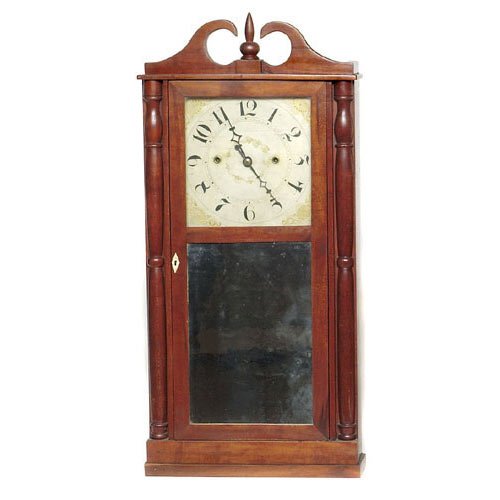 Luman Watson Cincinnati Ohio Shelf Clock cherry case. 30-hour time and strike, — Antique Clocks Price Guide